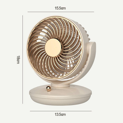 Circulation Desk Fan- USB Charging 3 Speed Oscillating Fan Suitable for Desktop Bedroom Office