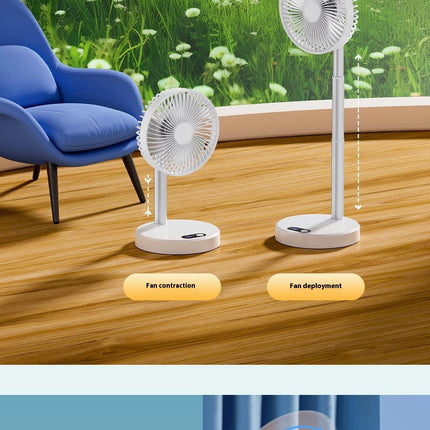 Smart Voice Fan-Home Office HD Digital Display Fan-Desktop Silent Rechargeable Desk Fan