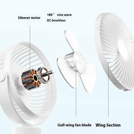 Mini Portable Fan,4 Speed USB Charging 360 degrees Flexible Tripod Cooling Fan, Suitable for Car Seat Crib