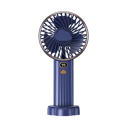 Portable Handheld Fan, Battery Operated Fan with Base, Digital Display 5 Speeds,  for Outdoor Indoor