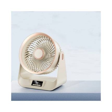 Desktop Fan - USB Rechargeable 5 Speed Adjustable Tilt Household Desktop Fan, Bedroom Silent Fan