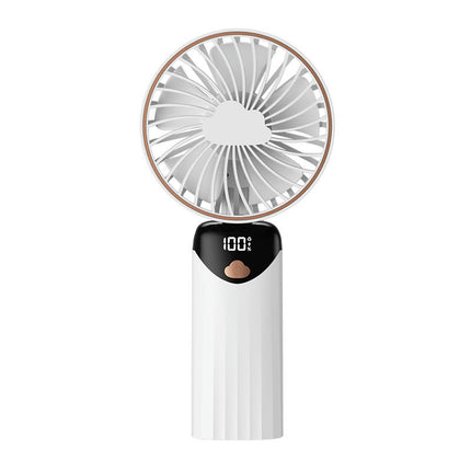 Portable Folding Mini Fan USB Handheld Fan Digital Display Office Outdoor Small Fan