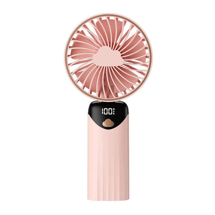 Portable Folding Mini Fan USB Handheld Fan Digital Display Office Outdoor Small Fan