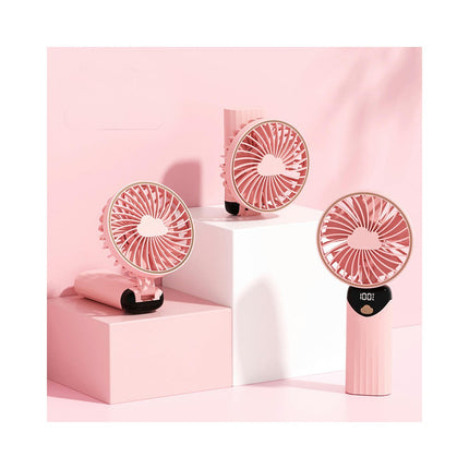 USB Handheld Fan Mini Portable Folding Fan Digital Display Office Outdoor Small Fan 1 Unit