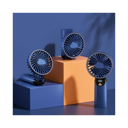 USB Handheld Fan Mini Portable Folding Fan Digital Display Office Outdoor Small Fan 1 Unit