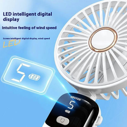 Handheld Portable Fan, Rechargeable Battery, 5 Speed Wind Personal Mini Travel Fan USB Foldable Electric Fan