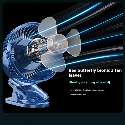 Portable Clip on Fan,360 degrees Rotate Battery Operated Stroller Fan,  USB Rechargeable 3 Speed Quiet Mini Personal Desk Fan