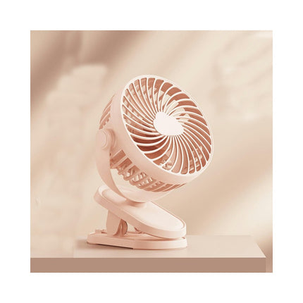 Portable Clip on Fan, USB Rechargeable 360 degrees Rotate Battery Operated Stroller Fan, 3 Speed Quiet Mini Personal Desk Fan