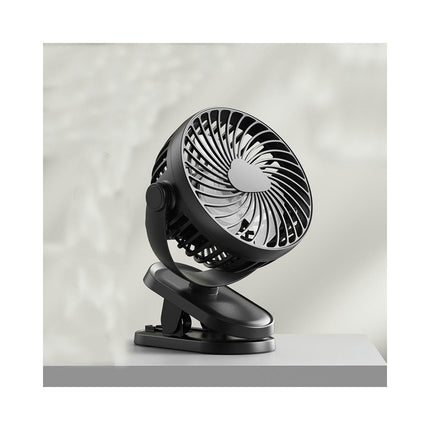 Portable Clip on Fan, USB Rechargeable 360 degrees Rotate Battery Operated Stroller Fan, 3 Speed Quiet Mini Personal Desk Fan