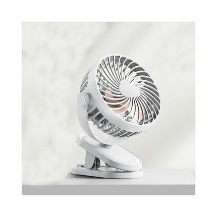 Portable Clip on Fan, USB Rechargeable 360 degrees Rotate Battery Operated Stroller Fan, 3 Speed Quiet Mini Personal Desk Fan