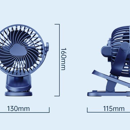 Portable Clip on Fan, USB Rechargeable 360 degrees Rotate Battery Operated Stroller Fan, 3 Speed Quiet Mini Personal Desk Fan