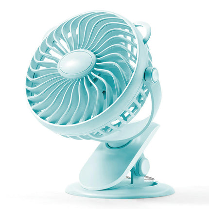 Battery Operated Stroller Fan, Rechargeable USB Powered Mini Clip on Desk Fan