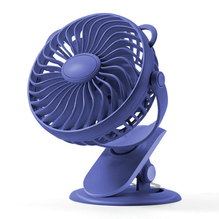 Battery Operated Stroller Fan, Rechargeable USB Powered Mini Clip on Desk Fan