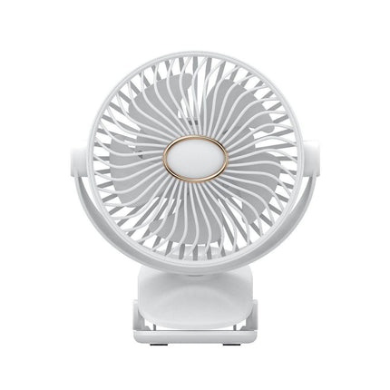 Portable Clip On Fan, Small USB Fan Battery Operated, 5 Speed Rechargeable 360 degrees Rotate Personal Cooling Desk Fan