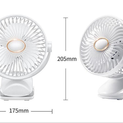 Portable Clip On Fan, Small USB Fan Battery Operated, 5 Speed Rechargeable 360 degrees Rotate Personal Cooling Desk Fan