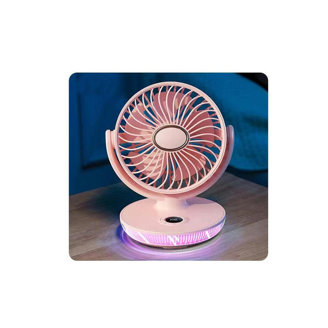 USB Desk Fan, 5 Speeds Powerful Portable Fan, Quiet Cooling Mini Fan, 90 degrees Rotate Small Table Fan