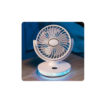 USB Desk Fan, 5 Speeds Powerful Portable Fan, Quiet Cooling Mini Fan, 90 degrees Rotate Small Table Fan