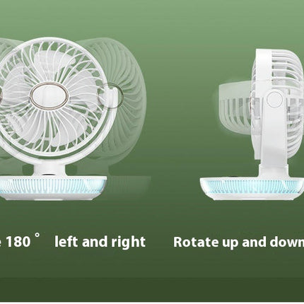 USB Desk Fan, 5 Speeds Powerful Portable Fan, Quiet Cooling Mini Fan, 90 degrees Rotate Small Table Fan