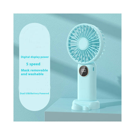 Portable Handheld Fan, Mini Fan with 5 Speed,Rechargeable Hand Small Fan for Travel Office Women Girls