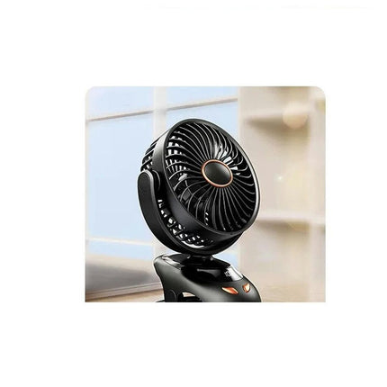 Portable Clip on Fan, 5 Speed Quiet Mini Personal Desk Fan, USB Rechargeable Fan for Cart Stroller Home Office