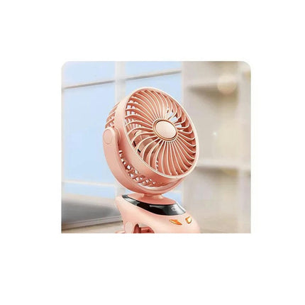 Portable Clip on Fan, 5 Speed Quiet Mini Personal Desk Fan, USB Rechargeable Fan for Cart Stroller Home Office