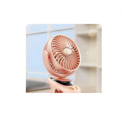 USB Clip on Fan, Strong Wind Ultra Quiet Small Desk Fan 5 Speeds Mini Personal Fan for Home Office Desktop