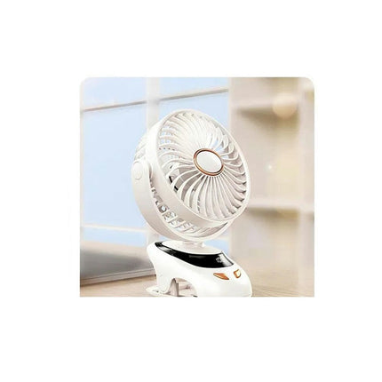 USB Clip on Fan, Strong Wind Ultra Quiet Small Desk Fan 5 Speeds Mini Personal Fan for Home Office Desktop