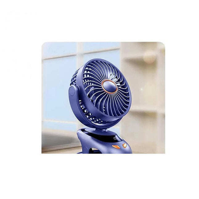 USB Clip on Fan, Strong Wind Ultra Quiet Small Desk Fan 5 Speeds Mini Personal Fan for Home Office Desktop