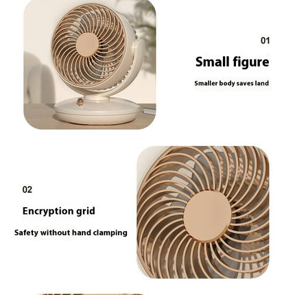 3 Speeds Powerful Portable Fan, Quiet Cooling Mini Fan, USB Rechargeable Small Table Fan