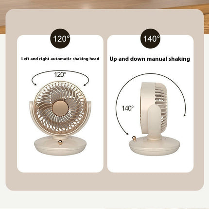 USB Desk Fan, 3 Speeds Powerful Portable Fan, Quiet Cooling Mini Fan, 120 degrees Rotate Small Table Fan