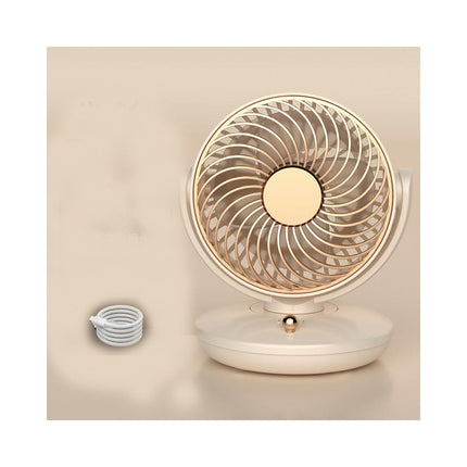 USB Desk Fan, 3 Speeds Powerful Portable Fan, 5.5 Inch Quiet Cooling Mini Fan, 90 degrees Rotate Small Table Fan