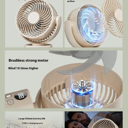 USB Desk Fan, 3 Speeds Powerful Portable Fan, 5.5 Inch Quiet Cooling Mini Fan, 90 degrees Rotate Small Table Fan