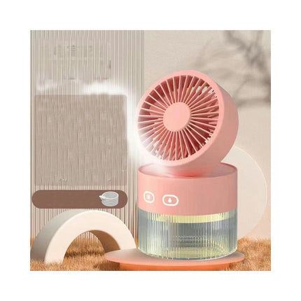 Misting Fans with Humidifier In One Cooling Fan with 350ml Water Tank, 3 Speed rechargeable Fan