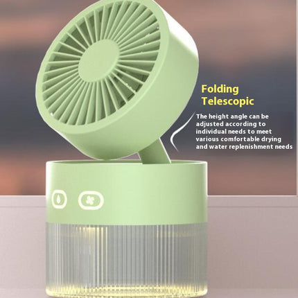 Misting Fans with Humidifier In One Cooling Fan with 350ml Water Tank, 3 Speed rechargeable Fan