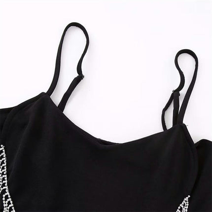 Women's Summer Fringes Cami Top Spaghetti Strap Cropped Sleeveless Tops