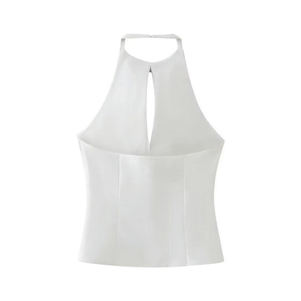 Womens Spaghetti Strap Tank Tops Casual Bow Front Sleeveless Summer Tops