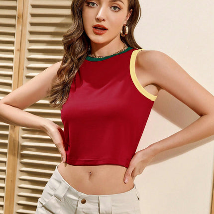 Women Casual Cami Tank Top Crop Tops Sleeveless Slim Fit Camisole