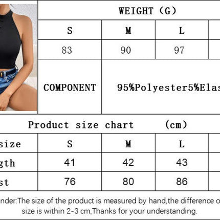 Women's Sleeveless Slim Fit Tank Tops Ribbed Knit Halter Neck Crop Tops