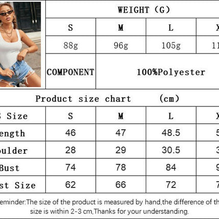 Women's U Neck Tank Top Sleeveless Ribbed Casual Basic Crop Tops