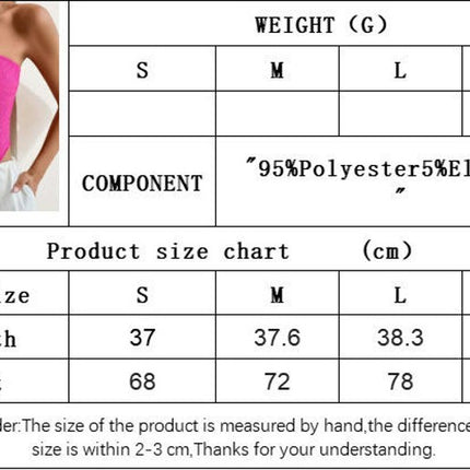 Women Sleeveless Crop Tube Top Sexy Strapless Slim Fit Summer Tank Top