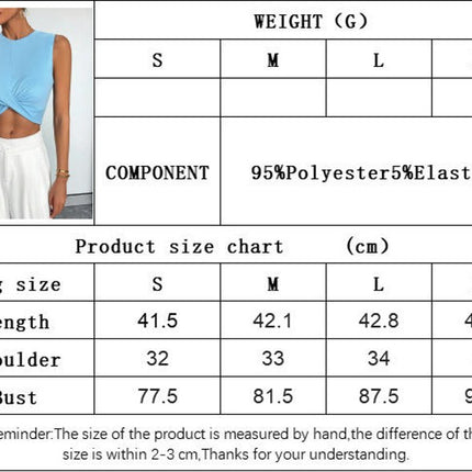 Women's Summer Tank Tops Sleeveless Cropped Twist Front Ribbed Knit Shirts