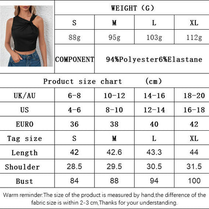 Women's Casual Twist Knot Crop Cami Top Summer Sleeveless Tank Tops