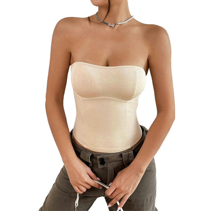 Summer Crop Tube Tops for Women Strapless Casual Sexy Tank Tops