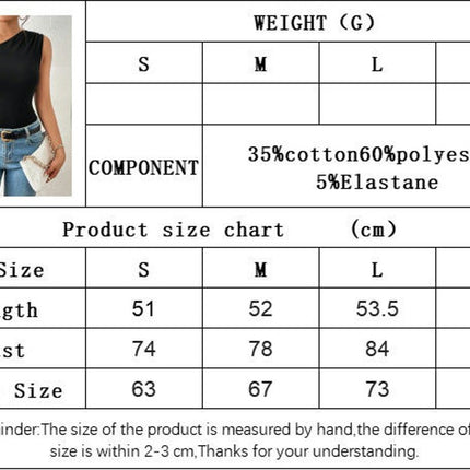 Women's Sexy Ruched Asymmetrical Neck Sleeveless Slim Tank Top