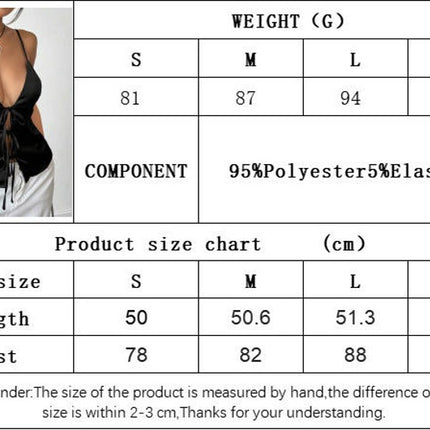 Women Sexy V Neck Crop Tops Slit Front Tie Sleeveless Spaghetti Strap Slim Fit Tank Tops