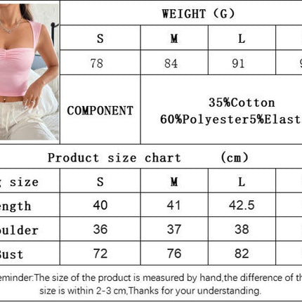 Women's Sleeveless Strappy Ruched Tank Square Neck Slim Fit Casual Crop Tops