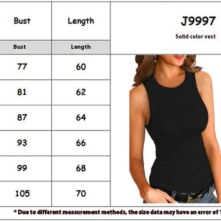 Women Tank Tops Summer Sleeveless Crew Neck Cami Top Slim Ribbed Blouses