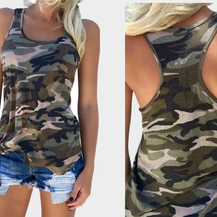 Womens U Neck Sleeveless Cami Tank Tops Casual Summer T-Shirt Basic Blouse