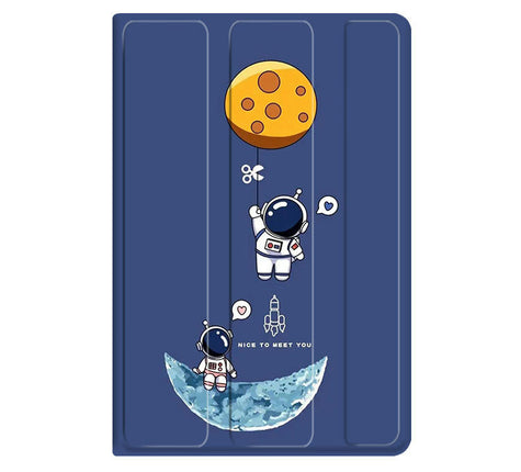 Cute iPad Case Cover with Pencil Holder, Auto Wake/Sleep