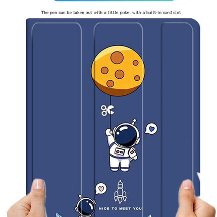 Cute iPad Case Cover with Pencil Holder, Auto Wake/Sleep